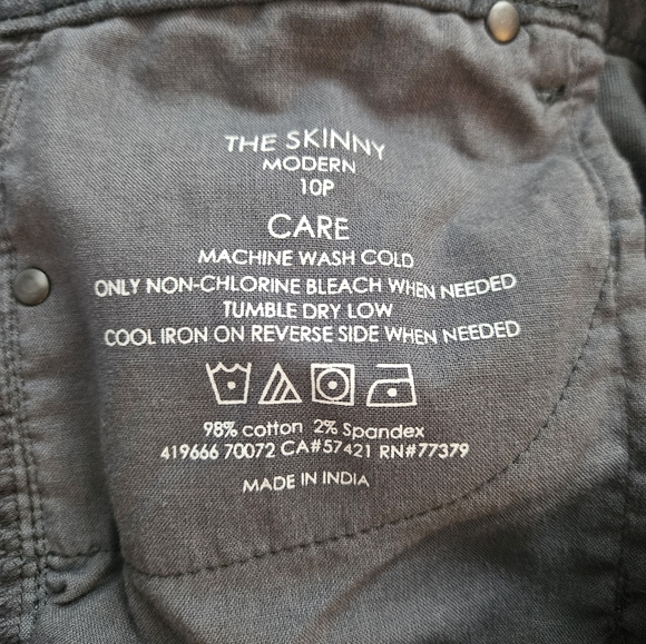 Ann Taylor Gray Velvet Modern 'The Skinny' Pants - Size 10P - Picture 8 of 9